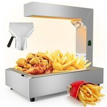 UBesGoo Food Heat Lamp, 750W Food Warmer Light with Drip Tray, 5.5QT Countertop Heater for Fries, Pizza, Buffets