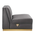 thumbnail image 5 of Modway Sanguine 4-Seat Velvet Modular Sectional Sofa in Gray, 5 of 6