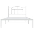 thumbnail image 3 of vidaXL Metal Bed Frame with Headboard White 100x200 cm, 3 of 5