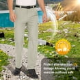 thumbnail image 6 of POENTAB Mens Convertible Hiking Pants Quick Dry Zip Off Cargo Pants Fishing Travel Parachute Safari Casual Work Sweatpants with Belt, 6 of 9