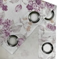 thumbnail image 4 of Ambesonne Floral Grommet Curtain, Classical Vibe Jungle Flower, 50"x60", Plum Pale Almond Green, 4 of 5