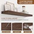 thumbnail image 6 of Floating Shelves for Wall Wall Mounted Wood Floating Shelf with Invisible Brackets for Living Room Bathroom Bedroom Kitchen Storage and Decor 36 Inch Set of 2 Walnut, 6 of 7