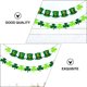thumbnail image 2 of KAKOWELY 1 juego de pancarta decorativa para el Día de San Patricio con forma de trébol y sombrero para colgar en la pared., 2 of 5