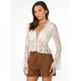 thumbnail image 6 of Celebrity Pink Women's Bell Sleeve Lace Top, Sizes XS-XXXL, 6 of 8