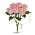 thumbnail image 2 of Artificial Rose Bouquet - Plastic Silk Flowers for Wedding Bouquets & Home Decor, Durable Faux Rose Arrangement, Valentine's Day Bouquet for Gifts & Event Centerpieces, 5.9*13.3in, Pink, 2 of 6