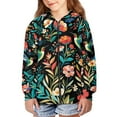 thumbnail image 3 of FUIALDOLG Boys Hoodies Sweatshirt Colorful Floral Hummingbird Print Full Zip Up Sweatshirt with Pocket for Kids Fashion Warm Winter Jacket 6-7 Years, 3 of 7