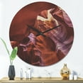 thumbnail image 2 of Designart 'Light in Antelope Canyon Landscape' Modern Wood Wall Clock, 2 of 5