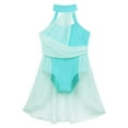 thumbnail image 3 of Rswnyirn Kids Girls Chiffon Ruched Ballet Leotard Dance Dress Lyrical Contemporary Ballerina Costume Mint Green 14, 3 of 5