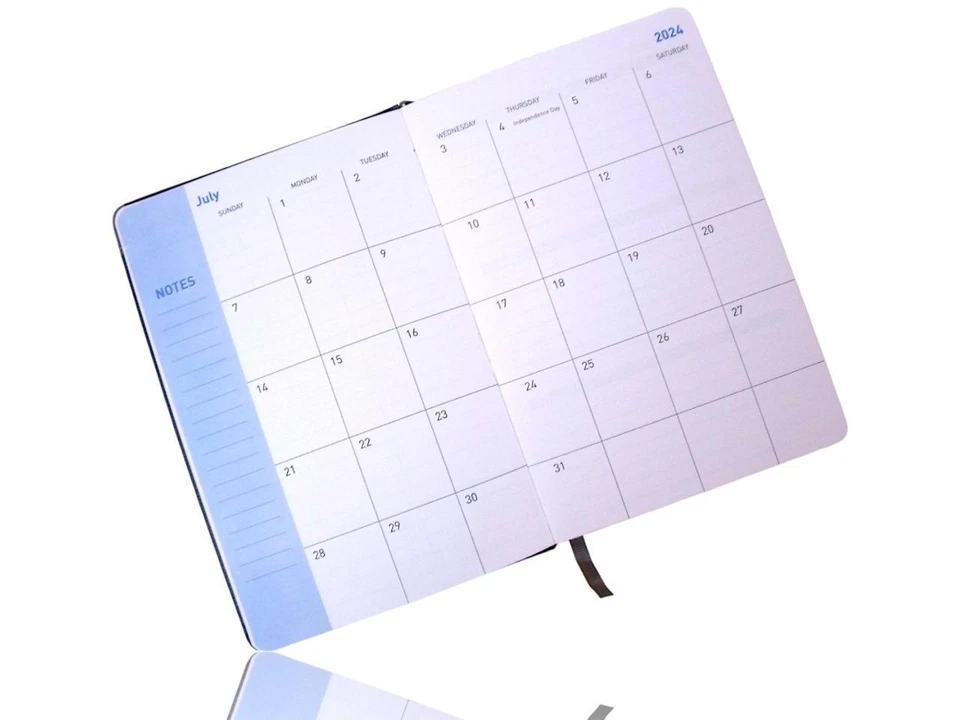 2025 Planner Weekly Monthly Appointment Book W/ Strap 5"X8" Faux Leather Black