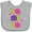 AC-Heather Grey, variant on Inktastic Snail Lover Girl Garden Snails Girls Baby Bib