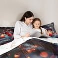 thumbnail image 5 of Feelyou Christmas Holiday Full Size Comforter Sets, Xmas Tree Snowflake Bedding Comforter Set, Vintage Western Festival Reversible Bedding Sets, Microfiber Bedroom Decor, 3pcs, 5 of 8