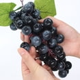 thumbnail image 2 of Jiibva Artificial Grapes, 3 Bunches of Fake Decorative Grapes Simulation Fruit with Artificial Vines Lifelike Leaves Hanging Ornaments for Wedding Home Party Garden, 2 of 7