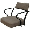 thumbnail image 3 of Carolina Swivel Tilt Metal Dining Caster Chair - Basin Beige Fabric - Gray Frame, 3 of 6