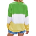 thumbnail image 6 of Xuanfei Women Casual Long Sleeve Round Neck Colorblock Sweatshirts, 6 of 8