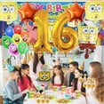 thumbnail image 5 of SpongeBob SquarePants Party Supplies 16th Decor Kit Balloons Birthday Cake Topper Decorations, 5 of 6