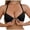 Black, variant on Wireless Bras for Women,Front Closure Push Up Bra with Cross Back,Size 38c
