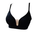 thumbnail image 4 of QASIEATN Wireless Jelly Bras for Women Deep V Full Coverage No Underwire Bras Women's Underwear, 4 of 8