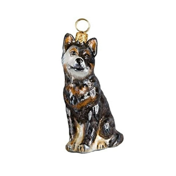 Australian Cattle Dog Polish Blown Glass Christmas Ornament