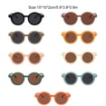 thumbnail image 4 of Round Optical Sunglasses Baby Spectacles Cream Toddler Fashionable Classic with Round-shape Frame Matching Clothing Accessories Pink, 4 of 7
