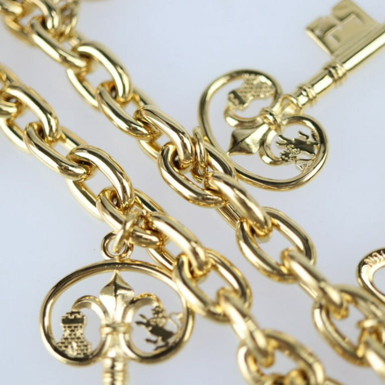 Authenticated Used LOUIS VUITTON Louis Vuitton bijoux sack key chain holder  MP3206 metal gold ring motif bag charm 