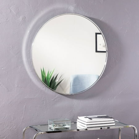 Kaulin Round Decorative Wall Mirror High Gloss Chrome Walmart Com