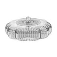 thumbnail image 2 of veasfak Divided Serving Tray Dustproof Snack Platter for Party Entertaining New Year clear flower, 2 of 9