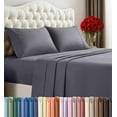 thumbnail image 1 of Queen Bed Sheet Set - 4 Piece Bedding - Soft Brushed Microfiber Fabric - Shrinkage & Fade Resistant - Easy Care (Grey), 1 of 12