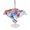 White Dark Blue, variant on Outdoor Tablecloth with Umbrella Hole for Patio/Picnic/Party/Camping, Independence Day Waterproof Table Cloth Rectangle Table Cover Washable, Red Blue Poppies Floral 4th of July Beige (60"x 102")