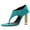 Teal, variant on FSJ Women Chic V Cut Slip On Open Toe T-Strap Flip Flops Gold Chain High Heels Thong Sandals Casual Dressy Party Shoes Size 8 Navy