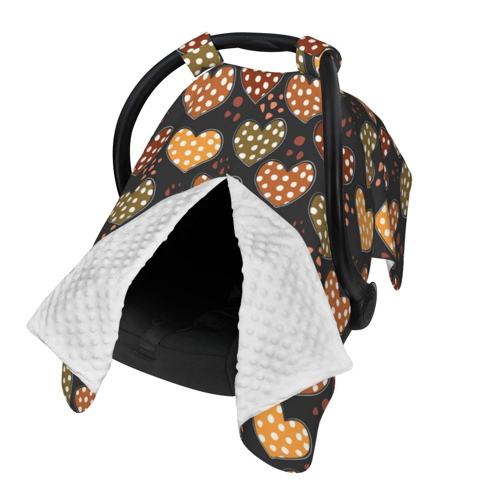Naloa Heart Baby Car Seat Cover, Breathable Baby Carrier Cover, Multiuse Baby Carrier Cover & Nursing Breastfeeding Cover