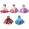 thumbnail image 2 of 5 piezas de vestido de princesa bordado con muñeca Barbie de 30 CM, 2 of 4