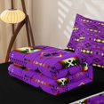 thumbnail image 5 of jejeloiu Vibrant Tribal Zipper Full Size Comforter Sets with Fitted Sheet and 2 Pillowcases For Girls,Bohemian Print Zipper Bedding Set,Purple Multicolor,Black Reversible,4 Pieces, 5 of 7