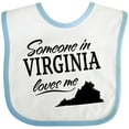 thumbnail image 3 of Inktastic Someone in Virginia Loves Me Boys or Girls Baby Bib, 3 of 4