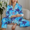 thumbnail image 6 of Hirioo Ornamental Turtles for Women's Pajama Sets 2 Piece Pjs Women's Long-Sleeved Pajama Set Button Down Sleepwear,S-XXL-Medium, 6 of 7