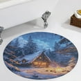 thumbnail image 4 of Christmas Snowmen Round Rugs -Washable Non-Slip Small Round Area Rug Throw Soft Circle Rugs for Bedroom, Modern Print Indoor Carpet for Entryway Sofa Living Room, 4 of 7