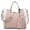 Pink/White, variant on Dasein Women Two Tone Handbag Purse Top Handle Shoulder Bag Tote Hobo Work Bag w/Matching Clutch