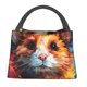 thumbnail image 1 of Disketp Oil Painting Colorful Hamster Bolsa Térmica Estampada, Bolsa Térmica Aislante para Almuerzo, Playa y Campamento, 1 of 6
