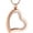 rose gold, variant on Heart Cremation Urn Necklace for Ashes for Memorial Stainless Steel Glass Keepsake Pendant with Crystal