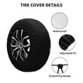 thumbnail image 2 of KLL cartoon Skull rainbow space Pattern 14-17 inch Spare Tire Cover Universal Wheel Protector for Truck SUV Trailer Camping Rv Tire Covers-, 2 of 6