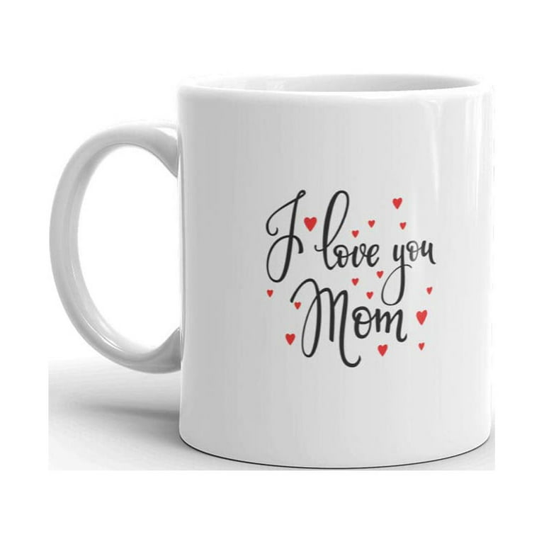 I Love You Mom Porcelain Miniature Display Plate & Cup