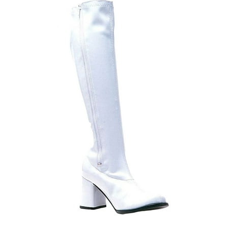 Morris Costume Womens 1960s Go Go Authentic Patent Leather Boot White 6, Style HA4WT6