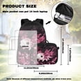 thumbnail image 2 of Bulopur Pink Cherry Blossom Kids Backpack Set 4 Pcs Axolotl Print Waterproof Kids School Bag with Lunch Box, Pencil Case and Water Bottle Cover for Kawaii Axolotl Lover Little Girls, 2 of 7
