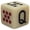 Classic Ivory, variant on Spanish Poker Dice Set - Black Leatherette Red Felt Cup w/Lid - Classic Ivory Dice