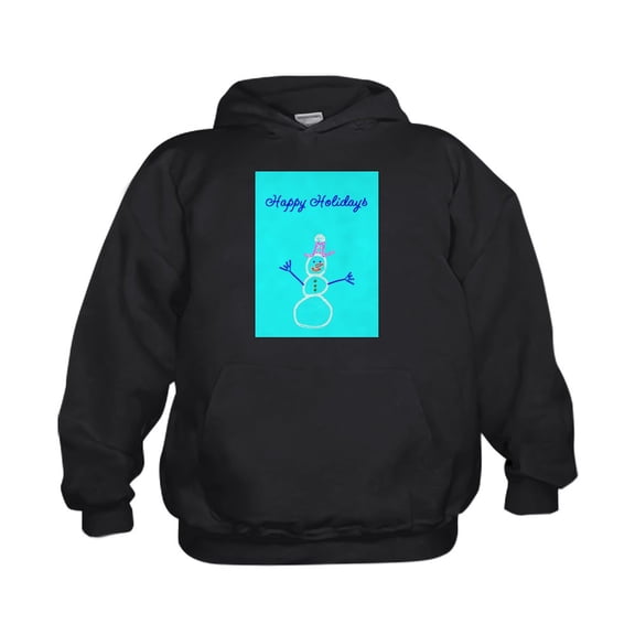 CafePress - Happy Holidays Snowman Frozen Sculpture Sweatshirt - Kids Hooded Sweatshirt, Classic Hoodie