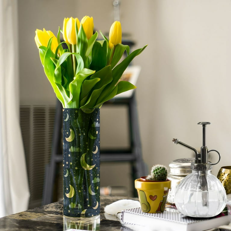 Flower vase large glass slim moon type ② Flower vase large