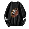 thumbnail image 2 of TaTaai Women Baseball Print Crew Neck Long Sleeve Drop Shoulder Top Hoodie Ladies Spring Autumn Daily Commute Street Wear Soft Comfortable No Fading Machine Washable Stylish Top Gift, 2 of 4