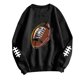 thumbnail image 2 of TaTaai Women Baseball Print Crew Neck Long Sleeve Drop Shoulder Top Hoodie Ladies Spring Autumn Daily Commute Street Wear Soft Comfortable No Fading Machine Washable Stylish Top Gift, 2 of 4