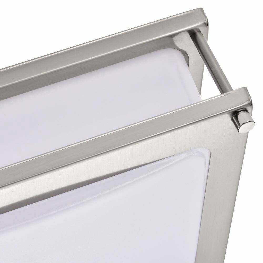 MingBright 12-Inch LED Ceiling Light Fixture, Brushed Nickel Ceiling Flush Mount Square Kitchen Light, Dimmable Damp Location Lamps for Bathroom, Kitchen, cETL Listed