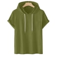 thumbnail image 5 of Yaoyar Men Short Sleeve Hoodies Summer Casual Athletic Tops Breathable Sweatshirts Hooded Pullover Tops Activewear, 5 of 7