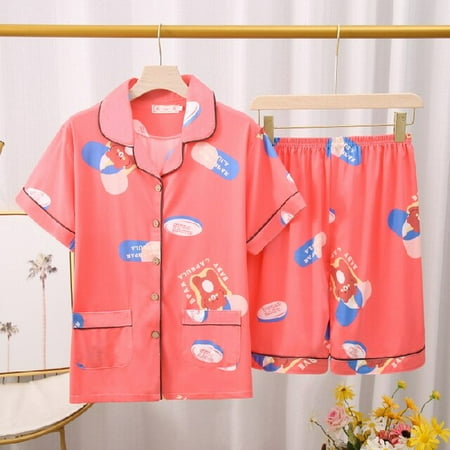 

DanceeMangoo Large Size Women Comfortable Pyjamas 6XL 7XL Short Sleeve Casual Homewear Spring Summer Pajama Sets Full Cotton Sleepwear Set